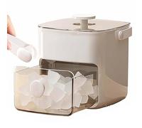 GAOCUNBING Caja de hielo de 48 cuadrículas, máquina de cubitos de hielo tipo prensa, bandeja de cubos con tapa y almacenamiento, con asa de liberación rápida, reutilizable para café, cócteles, zumo