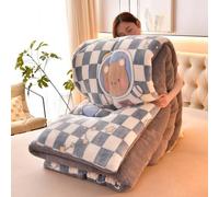 GAOCUNBING Edredón grueso de cordero de invierno, súper suave y esponjoso, cálido edredón de cordero lavable a máquina, manta de forro polar acolchado de terciopelo de doble cara para cama G, 180 x