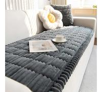 GAOCUNBING Funda de sofá de Pana Gruesa, Lavable, cálida y General, con Respaldo Antideslizante Que no Suelta Pelo, Fundas peludas para sofá de Mascotas para Sala de Estar Dark Gray,70 * 120cm