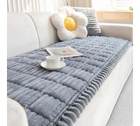 GAOCUNBING Funda de sofá de Pana Gruesa, Lavable, cálida y General, con Respaldo Antideslizante Que no Suelta Pelo, Fundas peludas para sofá de Mascotas para Sala de Estar Light Gray,60 * 90cm