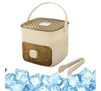 GAOCUNBING Máquina para Hacer Cubitos de Hielo Tipo Prensa, Caja de Hielo de 48 Rejillas, Multiusos con asa de liberación rápida, Reutilizable para café, cócteles y jugos. White