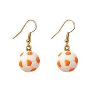 Gaodercha 1 par de aretes colgantes de fútbol 3D de estilo deportivo de fútbol, aretes colgantes de fútbol, aretes únicos de pelota deportiva para fanáticos del deporte, trajes de día de juego