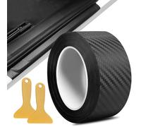 gaoduanluoluo Vinilo Fibra de Carbono para Coche 3D, 5cmx10m Película Texturizado Autoadhesiva, Fibra de Carbono Película Protectora Antiarañazos, Fibra de Carbono Vinilo para Coche y Moto