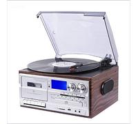 GaoF Tocadiscos Bluetooth, CD, Cassette, Radio Am/FM y Entrada Auxiliar con Puerto USB y codificación SD, Altavoz estéreo Incorporado, Reproductor de música Independiente