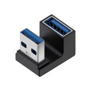 GAOFESA Adaptador USB C macho a hembra en ángulo de 90 grados, conectores de aleación para laptop, smartphone, transferencia de datos, adaptador de aleación de carga