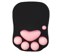 GAOFESA Bonita almohadilla con cojín de muñeca para amantes de los gatitos, alfombrilla de ratón de dibujos animados, duradera, de silicona, cómoda almohadilla