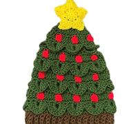 GAOFESA Gorro de ganchillo de punto de Navidad, multifunción, suministros para el hogar, para niños y adultos, accesorio de invierno para mantener el calor, sombrero de vacaciones