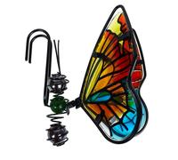GAOFESA Macetero de metal para colgar en la pared, macetas decorativas para interiores y exteriores, macetas de pared para suculentas, contenedor de plantas, figuras de mariposas de hierro