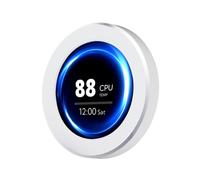 GAOFESA Monitor de pantalla con enfriador de agua USB de 2.8 pulgadas, 480 x 480 pulgadas, con función de análisis de espectro musical, pantalla ambiental de escritorio