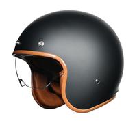 GAOFZHAO Casco Abierto de Motocicleta, de Perfil bajo, Estilo Retro, for Crucero, Scooter, Turismo, con Visera Solar, homologado por ECE/Dot, for Adultos, Hombres y Mujeres.(4,L(59-60CM))