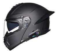 GAOFZHAO Casco de Moto con Bluetooth Casco Abatible Casco Modular con Doble Visera Casco Protector homologado ECE Adultos Mujeres y Hombres con Altavoz micrófono Cancelación de Ruido(G,XXXL(62~63cm))