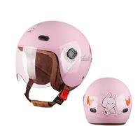 GAOFZHAO Casco de Motocicleta Retro 3/4 para niños, Casco Retro Abierto para niños de 2 a 14 años, Adecuado para Scooters eléctricos, Karts, Motocross y niños.(A11)