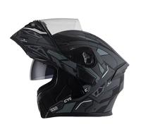 GAOFZHAO Casco Integral abatible for Motocicleta ABS con Doble Visera, Certificado ECE/Dot, Unisex, Adecuado for desplazamientos Diarios, Scooters, ciclomotores y vehículos Todoterreno.(A27,XXL)