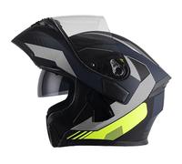 GAOFZHAO Casco Integral abatible for Motocicleta ABS con Doble Visera, Certificado ECE/Dot, Unisex, Adecuado for desplazamientos Diarios, Scooters, ciclomotores y vehículos Todoterreno.(A31,L)