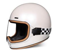 GAOFZHAO Casco Integral Retro clásico for Motocicleta, homologado Dot ECE for Uso en Calle, con Visera Solar, Unisex for Adultos, Ideal for Carreras, Karting y Scooter.(A06,L-59-60CM)
