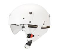 GAOFZHAO Casco Semicabezal Scooter Moto De Cuero Retro De Estilo Alemán - Ligero Y Retro De Cara Abierta, Adulto Unisex, Certificado ECE, Material ABS - Sirve para Mopeds Cruisers(3,M=56-57CM)