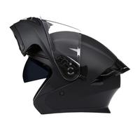 GAOFZHAO Cascos integrales de Motocicleta Plegables con Doble Visera, Forro extraíble, Ranura reservada for Auriculares Bluetooth, certificación ECE/Dot for Adultos, Hombres y Mujeres.(C,L(59~60CM))