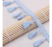 GAOGaoxin 5 Yards Cotton Tassel Fringe Trim for Sewing - Elegant Lace Trimming for Curtains, Tablecloths, and DIY Crafts(BLU)