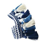 GAOGaoxin Elegant 1 Yard Tassel Fringe Trim for Crafting, Sewing, and Home Decor - Soft Polyester Edging(BLU)