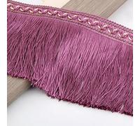 GAOGaoxin Elegant 13 Meters Polyester Tassel Fringe Trim for Curtains, Dresses, and Home Decor - DIY Sewing Accessories(Light Purple)