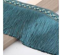 GAOGaoxin Elegant 13 Meters Polyester Tassel Fringe Trim for Curtains, Dresses, and Home Decor - DIY Sewing Accessories(Lake Blue)