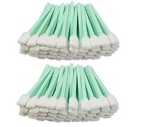GAOHOU 100 piezas de hisopo de tela sin polvo punta cuadrada de espuma para limpieza de brotes de esponja para cámara de impresión, lentes ópticas, artes y limpieza de llaveros