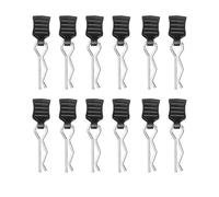 GAOHOU 12 clips universales para carrocería de coche RC pines tipo R con pestañas de tracción para accesorios Hyper-Go RC de 1/10, 1/12, 1/14 y 1/16