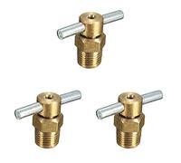 GAOHOU 3pcs Brass 1/4'' NPT Water Drain Valve for Air Compressor Tank Replacement Part