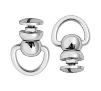 GAOINTELL 2 Piezas De Remaches Anillos En D para Bolso Cinturón Y Collar Mascotas Tachuelas Y Tornillos Metal Giratorios con Anillos En D Accesorios Bolsos