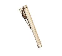 GAOINTELL Clip de corbata para hombre, broche de corbata dorado de latón clásico, Clips de pinza para barra de corbata, hebilla de aleación grabada para negocios de boda