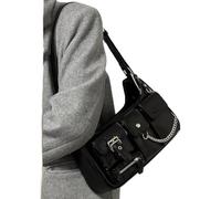 GAOINTELL Elegante y práctica bolsa de motocicleta con múltiples bolsillos, bolsa de hombro de poliuretano con correa ajustable para varias ocasiones, bolsa de transporte versátil