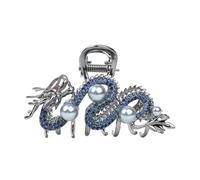 GAOINTELL Horquilla festiva para el pelo de año nuevo con diseño de dragón chino con diamantes de imitación, pinza de dragón dominante