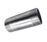 GAOJUDAF Accesorios de plomería con junta a tope roscada exteri0r BSPT de 2/2,5 mm de espesor, extensión hueca de acero inoxidable 304, 1 pieza(140MM*3/8INCH)