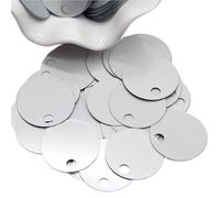 GAOJUDAF Lentejuelas planas grandes, fáciles de usar, diámetro 10-30 mm, peso 10 g, agujero grande, redondas, sueltas, for manualidades creativas.(Light silver,30mm)