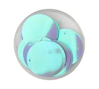 GAOJUDAF Lentejuelas redondas grandes de 30/40/50 mm for manualidades, con agujeros laterales, accesorios de costura manual, 10 g(Light Blue,50mm)