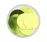 GAOJUDAF Lentejuelas redondas grandes de 30/40/50 mm for manualidades, con agujeros laterales, accesorios de costura manual, 10 g(Grass green,40mm)