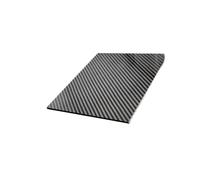 GAOJUDAF Tablero de fibra rectangular de 200 mm x 400 mm, panel de sarga brillante, fácil de trabajar, hoja de material de carbono, 1 pieza(1.5mm)