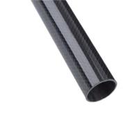 GAOJUDAF Tubos de fibra lisa con cara brillante, longitud de 1000 mm, envueltos en negro de carbono 3K for ingeniería, 4/2/1 unidad(30x27mm)