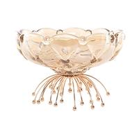 GAOJUNAN Bowl Frutero Decorativo de Cocina Crystal Fruit Bowl Light Lighty Creative Glass Bandeja Home Sala de estar Cesta Fruta Candy Moderna Decoración escritorio Encimera de Cocina