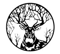 GAOJUNAN Decoración Pared Sala Estar, Escultura De Pared Moderna Con Ciervo, Arte, Letrero Colgante, Silueta 3D, Decoración Metal Para El Hogar, Sala Estar Y Dormitorio Esculturas para Colgar