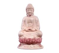 GAOJUNAN Estatua Buda Decoración Zen Patio Estatua De Buda Cerámica, Estatuas Loto Sentado para Decoración Ministerio del Interior Figuras de Budas(14in)