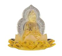 GAOJUNAN Estatua Buda Decoración Zen Patio Estatua De Buda Doble Cara 4,5 Pulgadas, Estatuas Bodhisattva Loto Sentado Esmaltado Colores para Decoración del Hogar Figuras de Budas
