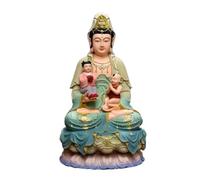 GAOJUNAN Estatua Buda Decoración Zen Patio Estatua De Buda Resina, Estatuas Bodhisattva Loto Sentado para Decoración del Hogar Figuras de Budas(12in)