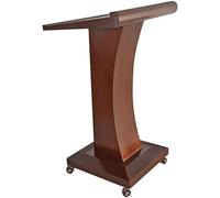 GAOJUNAN Podium Escritorio de Pie Podios sobre Ruedas, Atriles De Madera, Púlpitos Iglesia Portátiles, Podio para Profesores Escuela Alta Resistencia, para Reuniones Oficina Seminarios(Walnut)