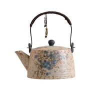 GAOJUNAN Tetera Tradicional,China Tetera De Cerámica con Asa, Estilo Retro, For Preparar Té En Casa Colador Amante(Multi-Colored-A)