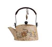 GAOJUNAN Tetera Tradicional,China Tetera De Cerámica con Asa, Estilo Retro, For Preparar Té En Casa Colador Amante(Multi-Colored-C)