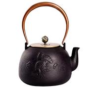 GAOJUNAN Tetera Tradicional,China Tetera De Hierro Fundido 1300ML, Gruesa, Cubierta Cobre Amante