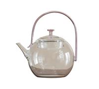 GAOJUNAN Tetera Tradicional,China Tetera De Vidrio con Asa, Resistente A Altas Temperaturas, Ideal For El Hogar Y La Casa Té Amante(Pink)