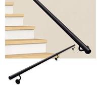 Gaommini Barandillas de Escalera Interiores Pasamanos de Mano de Hierro Forjado para escaleras Capacidad de Carga Exterior de 500 Libras, Pasamanos de Escalera de Montaje en Pared - 30cm~600cm(100cm)