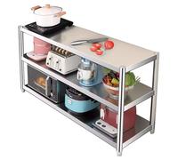 Gaommini Estantes de Almacenamiento de Acero Inoxidable, estanterías Resistentes para ollas, sartenes, electrodomésticos pequeños, Estante Ajustable para microondas para Cocina(120x50x80cm)